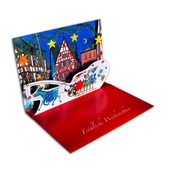3D Weihnachtskarte Eselschlitten