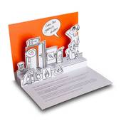 3D Pop-up Karte A5 Brandschutz