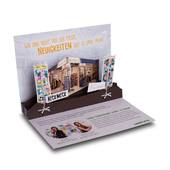 3D Pop-up Klappkarte Messestand