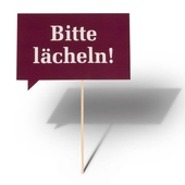 Fotomaske mit Holzstäbchen HanseMerkur