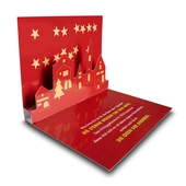 3D Pop-Up-Karte mit Adhäsionsaufkleber