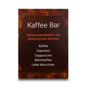 Karte Kaffee Bar Jubiläum
