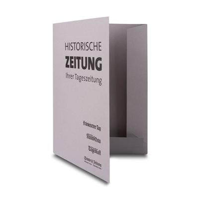 Aufbewahrungsmappe für historische Zeitung