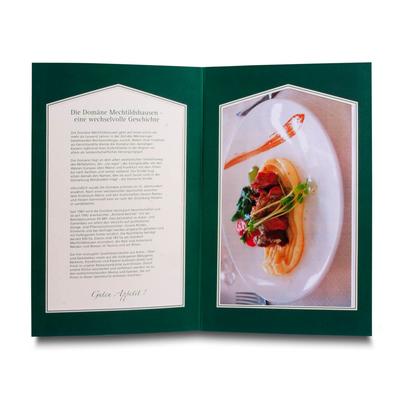 Speisekartenmappen mit Passepartout