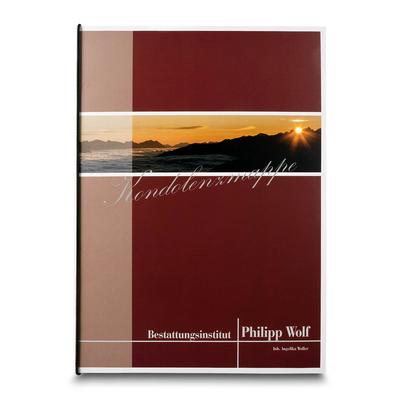 Kondolenzmappe mit Rundgummiband