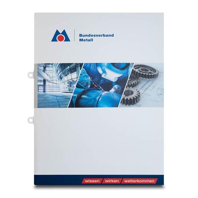 Deckelmappe A4 Abheftung innen und außen Dreiecktasche Metallhandwerke