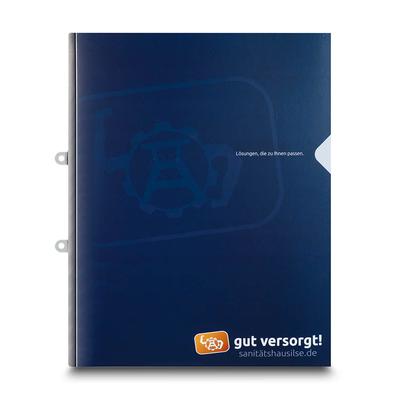 Gut versorgt Patientenmappe A4 mit 6 Seiten und Abheftung