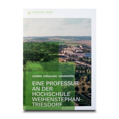 Professur-Infomappe A4 mit sechs Seiten und drei Dokumentenfächern