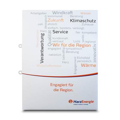 Energieberatung Präsentationsmappe A4 mit Schrägtasche und Abheftung