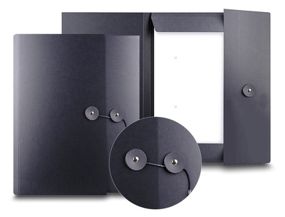 Sammelmappe mit Kordel und Knopf